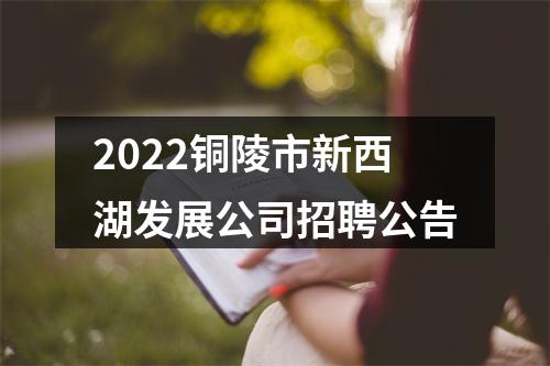 2022铜陵市新西湖发展公司招聘公告 图片