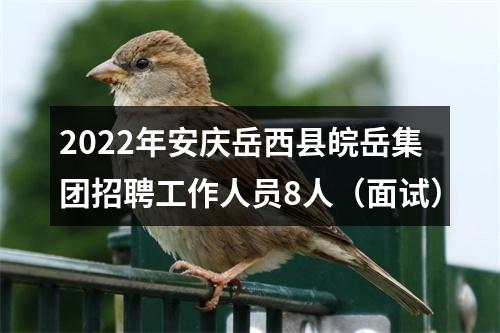 2022年安庆岳西县皖岳集团招聘工作人员8人（面试） 图片